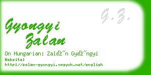 gyongyi zalan business card